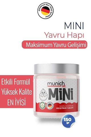 Munich Vet Mini Yavru Büyüme Ve Gelişme Hapı150gr Özel Kaplamalı