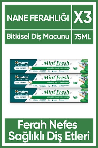 Himalaya Mint Fresh Ferahlatıcı Diş Macunu 3 x 75 ML