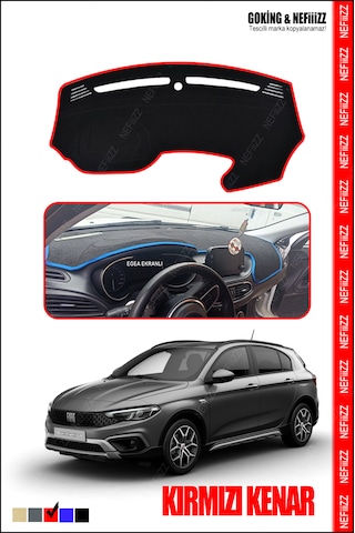 Fiat Ega Cross Torpido Koruma Halısı Yeni Tasarım Araca Özel Üretim Kırmızı Fiat Ega Cross Torpido Koruma Halısı Yeni Tasarım Araca Özel Üretim Kırmızı