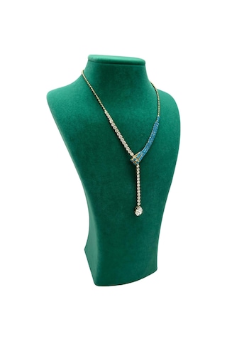 Süet Kumaş Yeşil Renk Boy 27/12 Cm Kolye Takı Sergileme Mankeni Yeşil