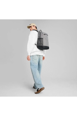 Puma 091350 01 Buzz Heather Backpack Unisex Sırt Çantası Siyah Gri Siyah Gri Siyah - Gri