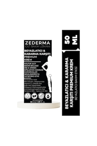 Zederma Beyazlatıcı Kararma Karşıtı Premium Krem 50 Ml