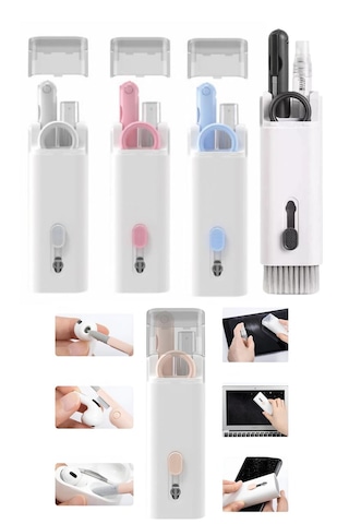Rever 7in1 Çok Amaçlı Temizlik Kiti Telefon, Ekran, Laptop, Klavye, Telefon, Kulaklık Apple Uyumlu Airpods Temizleyici