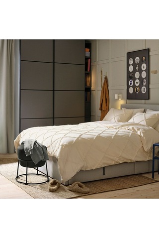 Puf, Vissle Koyu Gri Ayak Uzatma Tabureleri Yuvarlak Model