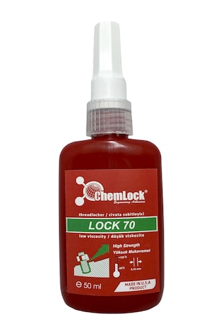 Chemlock Lock 70 Sökülmez Civata Sabitleyici 50Ml.