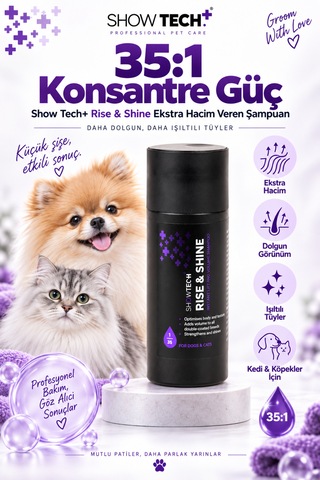 Showtech Kabartıcı Ve Dolgunlaştırıcı Kedi Köpek Şampuanı 100 Ml - 35:1 Konsantre