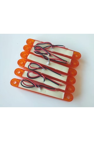 6 Adet Neon Led Lamba Slim Model Turuncu 12-24 Volt