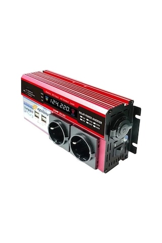 12v 2000w Modifiye Sinüs İnverter Araç Ve Güneş Enerjisi Uyumlu, Çift Usb, Çift Priz Ve Çakmaklık Ep