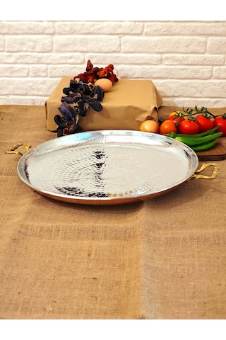 Büyük Bakır Kavurma Tavası, Bakır Saç Tava 40 Cm