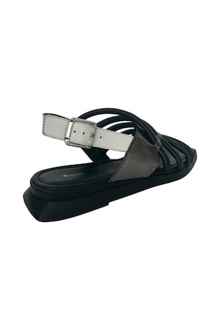 Kemal Tanca 862 M-709 Kadın Hakiki Deri Sandalet Siyah