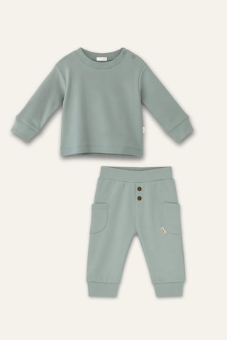 Mininio Unisex Bebek Organik İkili Takım - Mint Mint