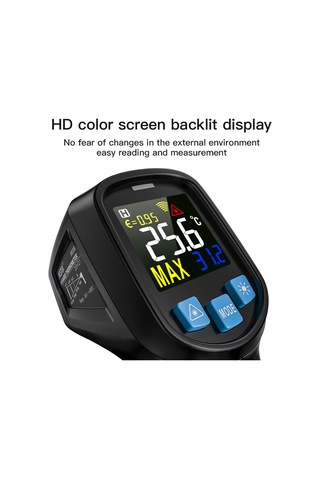 Tenfowee Mestek Ir03b Endüstriyel Kızılötesi Termometre: -50 600 , Ayarlanabilir Emisyon, Alarmlı, Pil Hariç