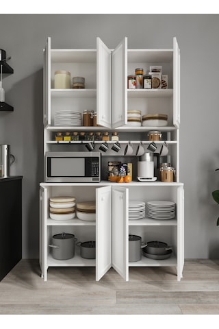 Stella Country Kahve Köşesi Beyaz, Erzak Dolabı, Kiler Dolabı