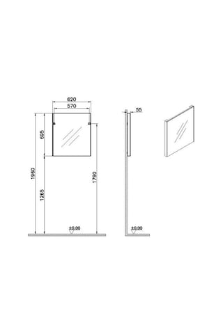 VitrA Basis Düz Ayna 60 Cm 66905 Krom