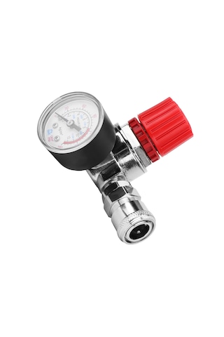 Ximistore9 Zink Alaşımlı Hava Kompresörü Basınç Regülatörü, 0.8 Mpa Maksimum Basınç, Bağlantı Takımlarıyla, Yüksek Hassasiyetli, Korozyona Dayanıklı