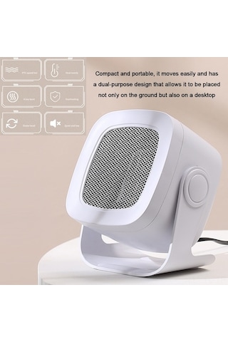 Pazly Taşınabilir Ptc Seramik Isıtıcı - 400w/800w, Hızlı Isınma, 360 Üfleme 111 Karakter