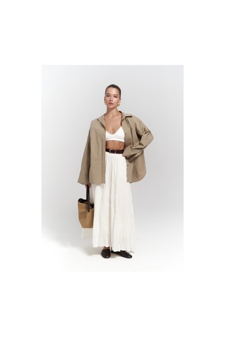 Phoebe Oversize Taş Gömlek Taş