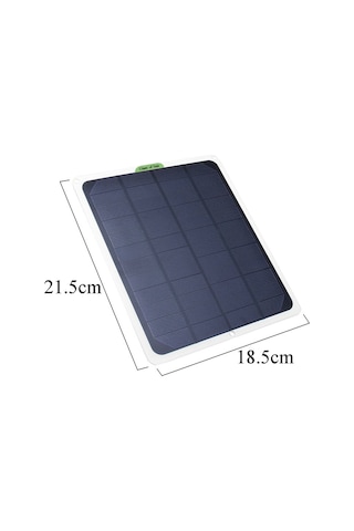 Mufunye 20w Tek Kristal Güneş Paneli, 5v Usb+type-c Çift Port, Dışarıda Telefon Hızlı Şarj Edici