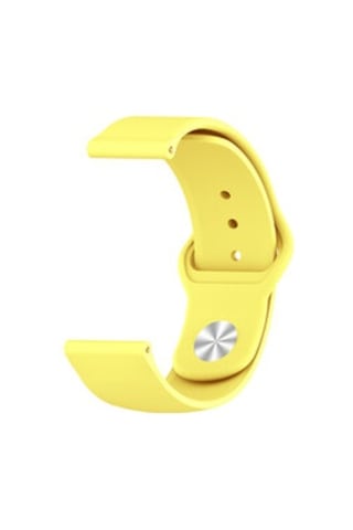 Samsung Galaxy Uyumlu Watch 3 45mm Krd-11 22mm Silikon Kordon - Sarı