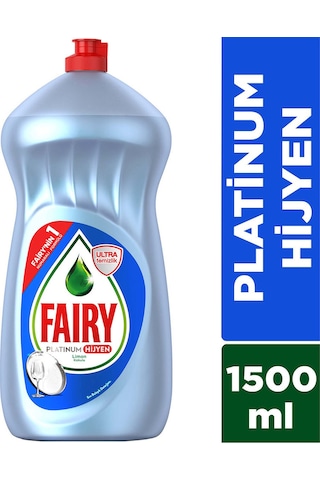 Fairy Platinum Hijyen Sıvı Bulaşık Deterjanı Limon Kokulu 1500 ML