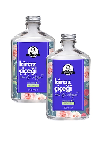 Deluxe Seri Kiraz Çiçeği Kolonyası Parfümlü Sakura Çiçeği Kokulu Kolonya 200 Ml X 2 Cam Şişe