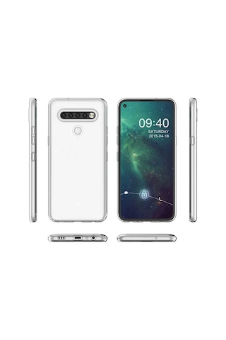 LG Uyumlu K61 Kılıf Zore Şeffaf Ince Ve Esnek Süper Silikon Kılıf Renksiz
