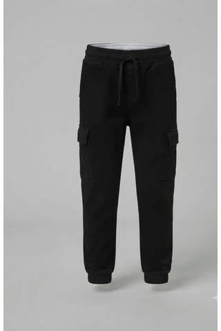 Stormwear Çocuk Unisex Kargo Cep Lastikli Pantolon Siyah