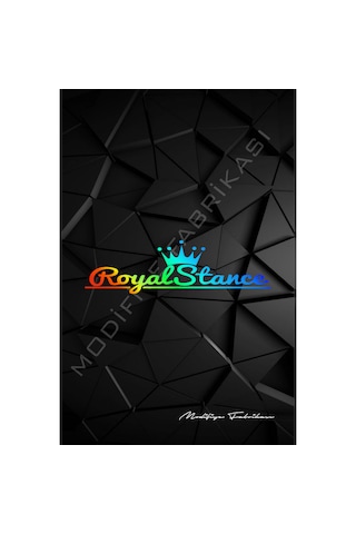 Royal Stance Sticker Folyo - Hologram - 20 X 6 Cm