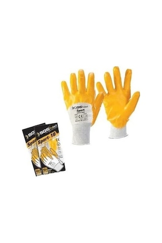 Sgs7211 Sport-10 Latex Kaplı Pamuk Eldiven 10 Adet