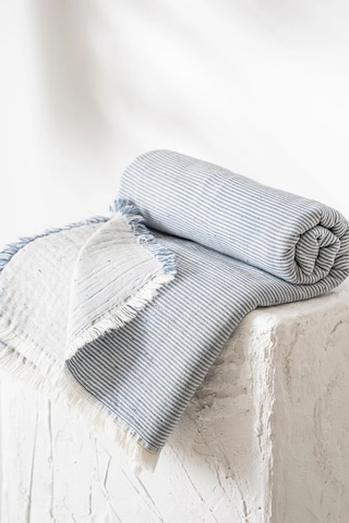 Ecocotton Melinda Lacivert %100 Organik Pamuk Müslin Bebek Yatak Örtüsü Lacivert