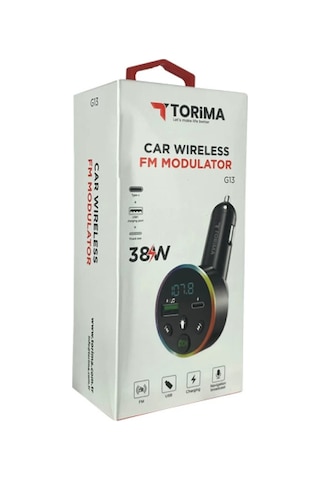 Torima G13 Bluetoot Fm Transmitter Fm Verici 38w Pd Giriş