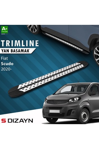 S-dizayn Fiat Scudo 3 Kısa Şase Trimline Gri Yan Basamak 213 Cm 2020 Üzeri
