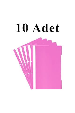 A4 Pembe Telli Dosya 1 Paket 10 Adet