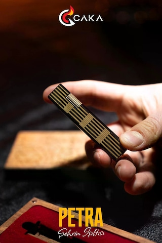 Caka Lighter Petra Black Gold Benzinli Çakmak - Ckl-056
