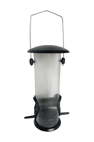 Yuntech01 420ml Kapasiteli Askılı Otomatik Kuş Yemleyici - Pvc Ve Plastik Malzeme, Siyah-saydam Renk