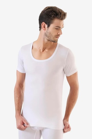 Hadpols Premium Rahat Giyim Yazlık Giysi Erkek Beyaz Bisiklet Yaka Kısa Kol Fanila Tişört 3'lü Paket