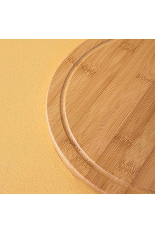 Rossel Premium 30cm Bambu Çizgi Dönerli Sunum Tahta -2341