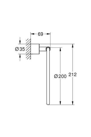 Grohe Atrio Havlu Askısı - 40887al0 Metal