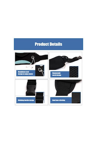 Geeksen Kadınlar Erkekler İçin Su Geçirmez Fanny Paketleri Taktik Bel Kemeri Çantası Küçük Çapraz Askılı Bel Çantası Koşu Yürüyüş Balıkçılık Seyahat İçin Kulaklık Delikli Bel Paketleri