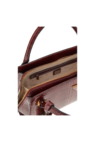 Kadın Desenli Yapılandırılmış El Çantası - Kahverengi Kahverengi