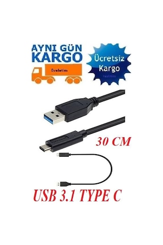 Alfais 4644 Usb Type C 3.1 To Usb 3.0 Çevirici Dönüştürücü Adaptör Kablosu 30Cm