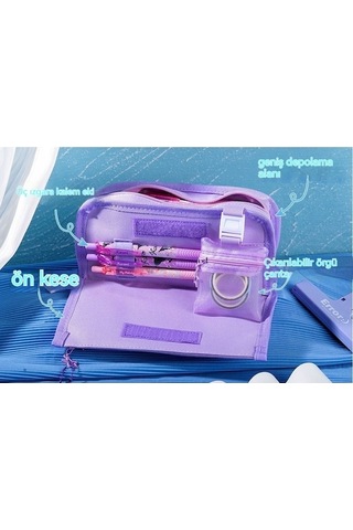 Aoyingnettech Ortaokul Kuromi Kapasiteli Kalem Kutusu Büyük Boy Px Mor