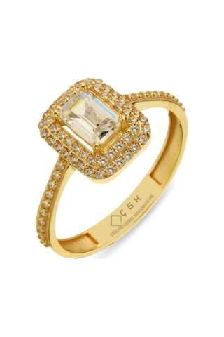 Baget Taşlı Altın Yüzük (410235846)