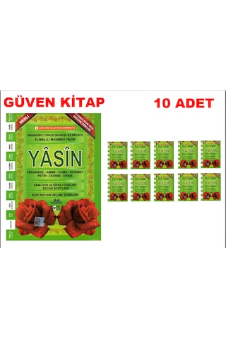 Haktan Yayınları Ortaboy 41 Yasin-i Şerif Yeşil 10 Adet