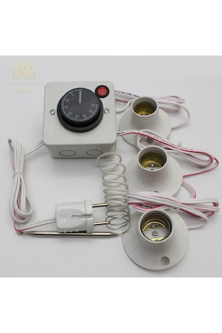 Termostat Kontrollü Düğmeli Yanan 1 Lamba Çıkışlı 2 Sabit Duyu