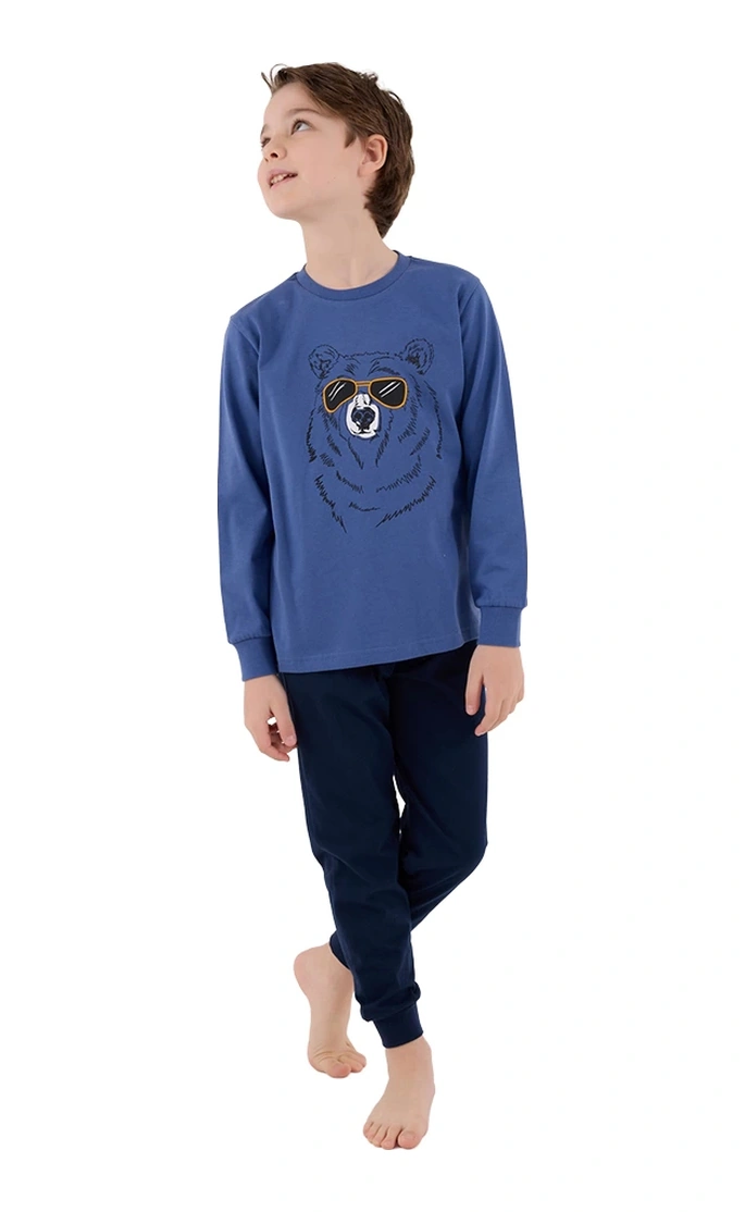 Rolypoly Rp3659-2 Erkek Çocuk Kışlık İkili Pijama Takım Okyanus