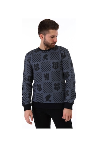 Supra Hogwarts Aop Baskılı Erkek Sweatshirt Füme