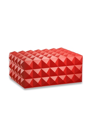 Quasar Design Humidor Puro Kutusu Mat Kırmızı 80's