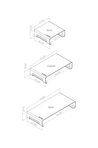 Siyah Renkli Masaüstü Monitör Yükseltici, Ergonomik Tasarım