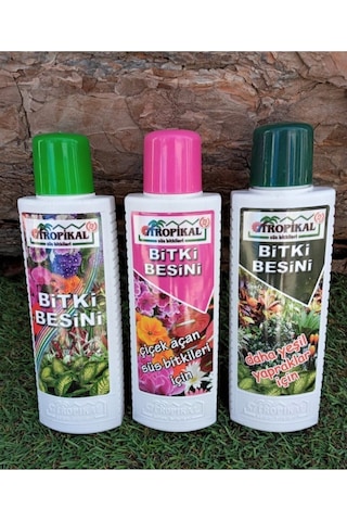 Bitki Besini 3'lü Set Genel Bitki Besini Çiçek Açtıran Yeşil Yapraklı Bitki Vitamini Gübre 1 kg